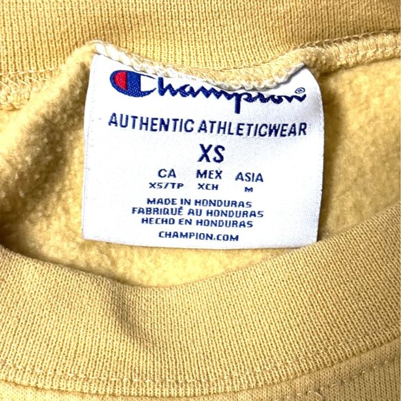 Vintage Champion Vanderbilt University Crewneck Sweatshirt Xs Yellow Collegiate - Picture 4 of 6